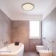 Globo - Luz de techo LED regulable para baño LED/18W/230V diá. 29,4 cm IP44 marrón