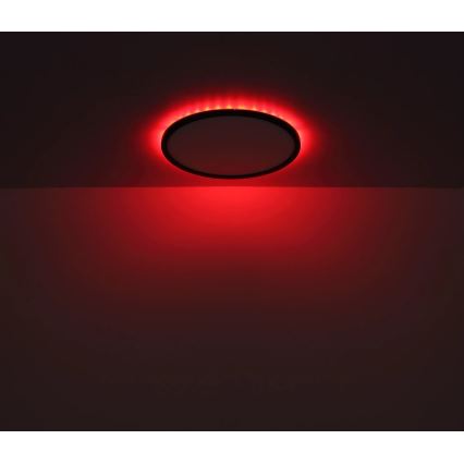 Globo - Plafón de baño LED RGB regulable LED/21W/230V 3000-6000K + control remoto IP44 negro