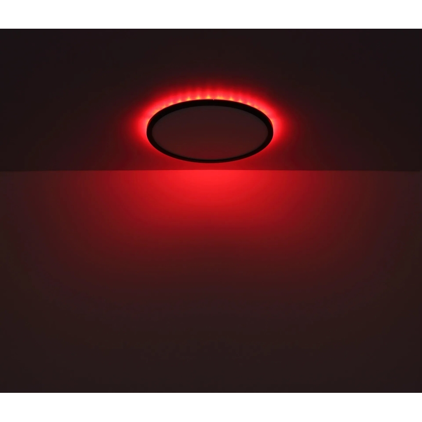 Globo - Plafón de baño LED RGB regulable LED/21W/230V 3000-6000K + control remoto IP44 negro