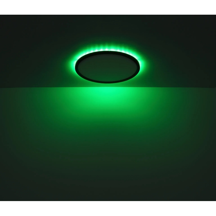Globo - Plafón de baño LED RGB regulable LED/21W/230V 3000-6000K + control remoto IP44 negro