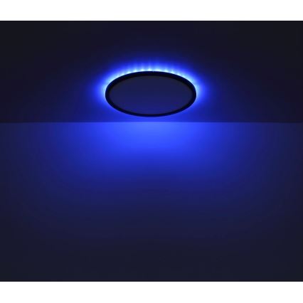 Globo - Plafón de baño LED RGB regulable LED/21W/230V 3000-6000K + control remoto IP44 negro