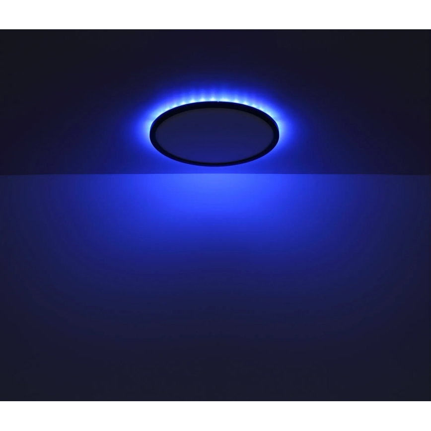 Globo - Plafón de baño LED RGB regulable LED/21W/230V 3000-6000K + control remoto IP44 negro