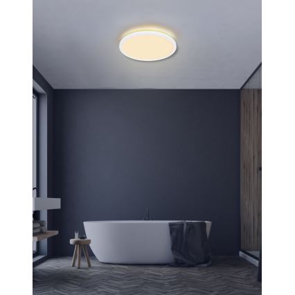 Globo - Luz de techo LED regulable para baño LED/24W/230V diá. 42 cm IP44 blanco