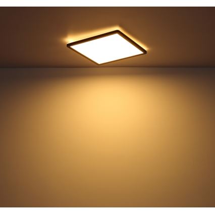 Globo - Luz de techo LED regulable para baño LED/18W/230V 29,4x29,4 cm IP44 negro