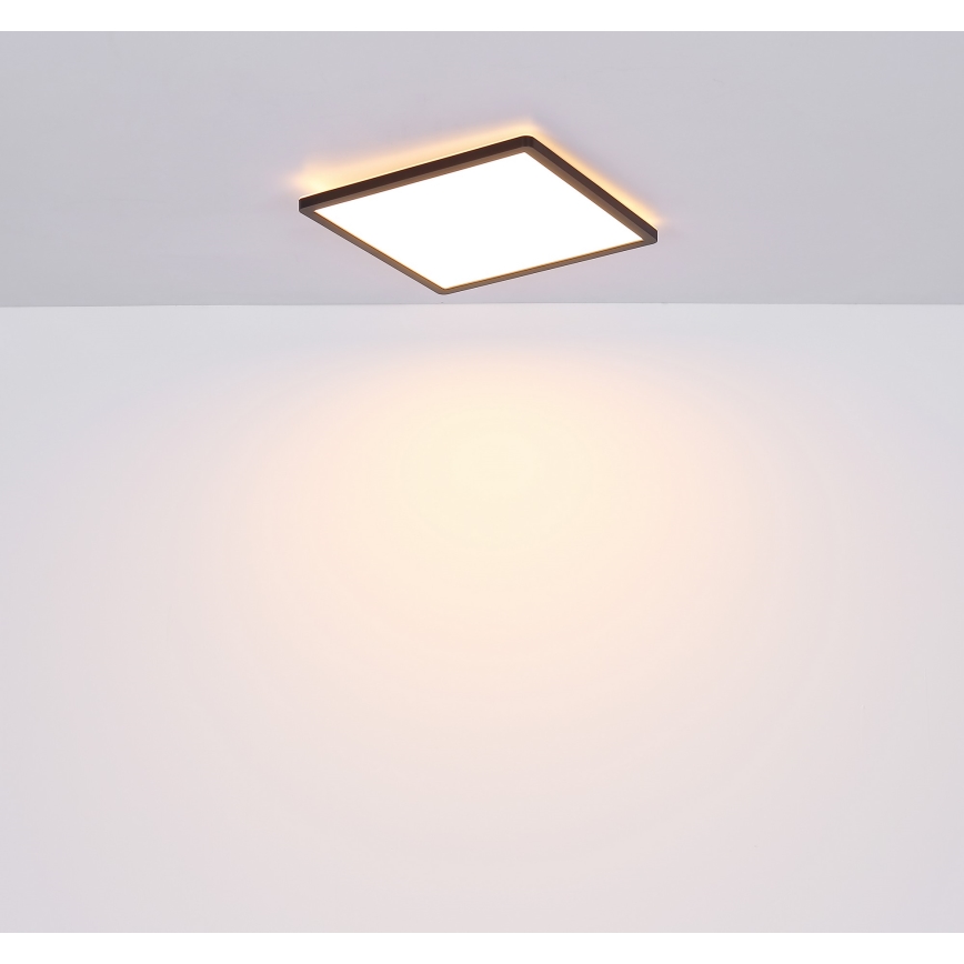 Globo - Luz de techo LED regulable para baño LED/18W/230V 29,4x29,4 cm IP44 negro