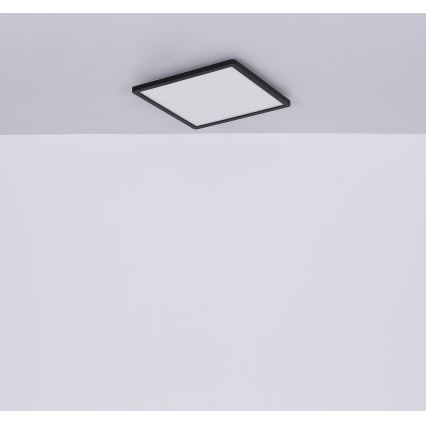 Globo - Luz de techo LED regulable para baño LED/18W/230V 29,4x29,4 cm IP44 negro