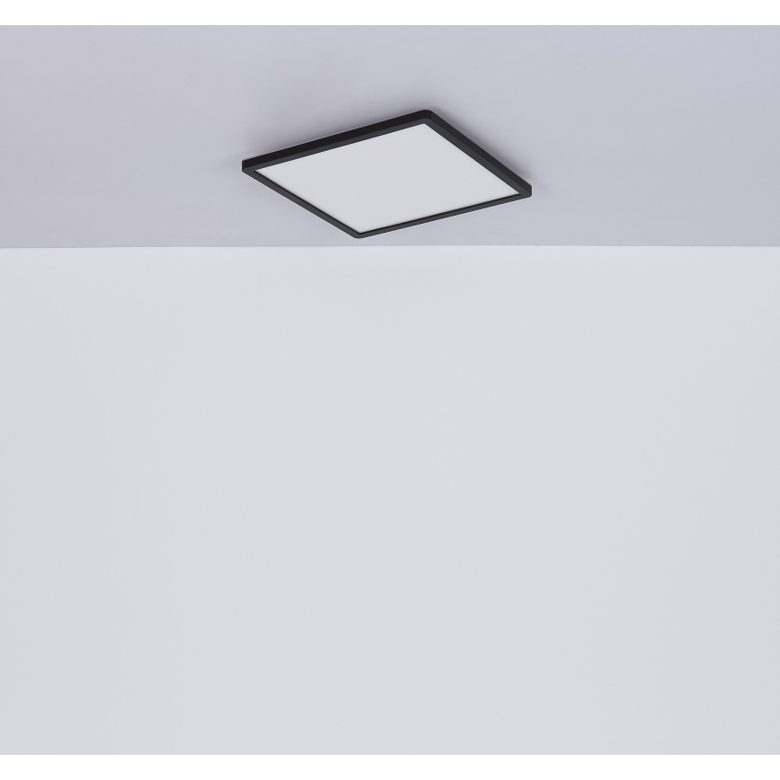 Globo - Luz de techo LED regulable para baño LED/18W/230V 29,4x29,4 cm IP44 negro