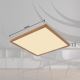 Globo - Luz de techo LED regulable para baño LED/18W/230V 29,4x29,4 cm IP44 marrón