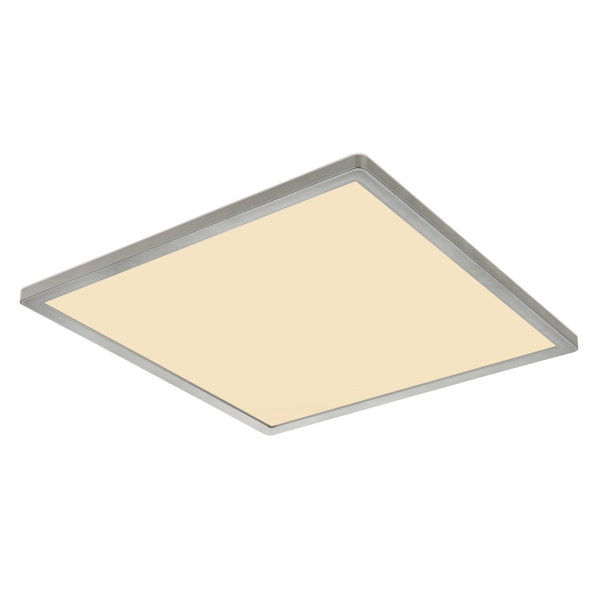 Globo - Luz de techo LED regulable para baño LED/24W/230V 42x42 cm IP44 cromo mate
