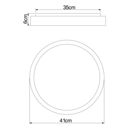 Globo - Plafón LED regulable LED/18W/230V 2700-6500K + control remoto