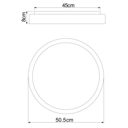 Globo - Plafón LED regulable LED/24W/230V + control remoto