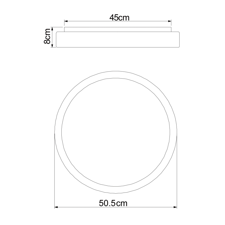 Globo - Plafón LED regulable LED/24W/230V + control remoto