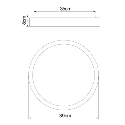 Globo - Plafón LED regulable LED/18W/230V + mando a distancia