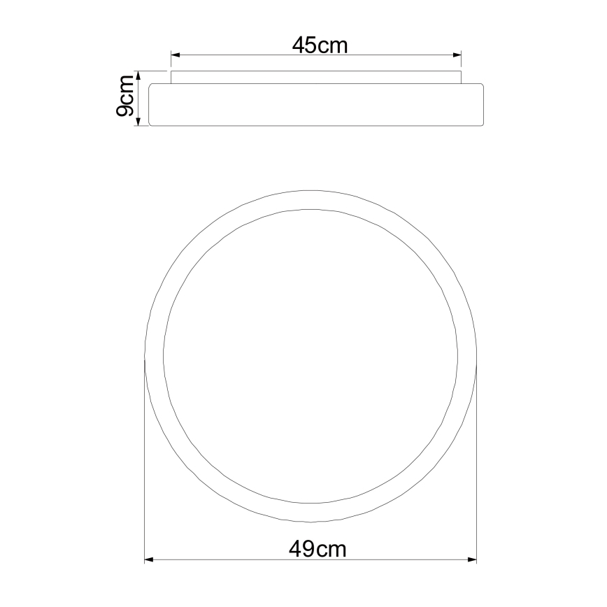 Globo - Plafón LED regulable LED/24W/230V + mando a distancia