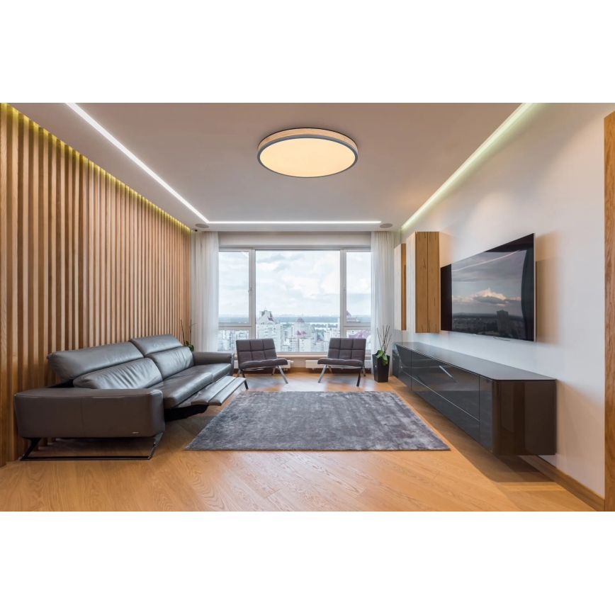 Globo - Plafón LED regulable LED/40W/230V 2700-6500K diá. 60 cm + control remoto marrón/gris