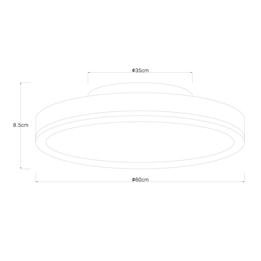 Globo - Plafón LED regulable LED/40W/230V 2700-6500K diá. 60 cm + control remoto marrón/gris