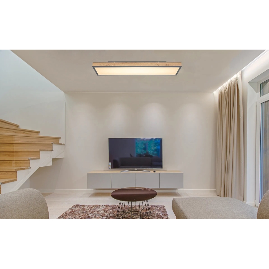 Globo - Plafón LED regulable LED/36W/230V 2700-6500K + control remoto marrón/gris