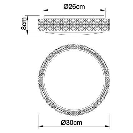 Globo - Plafón LED LED/12W/230V 2700/4200/6500K diá. 30 cm