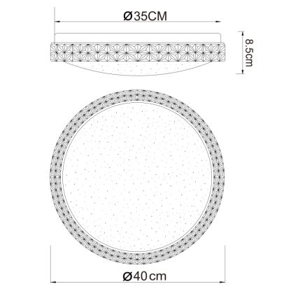 Globo - Plafón LED LED/22W/230V 2700/4200/6500K diá. 40 cm