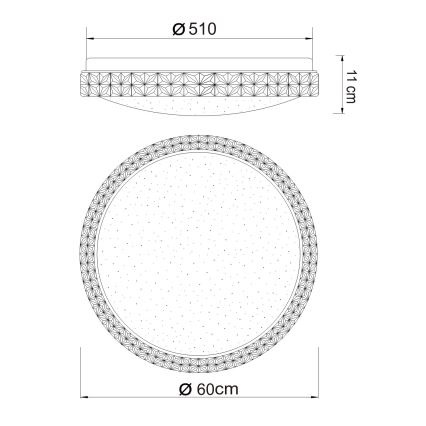 Globo - Plafón LED regulable LED/40W/230V + CR