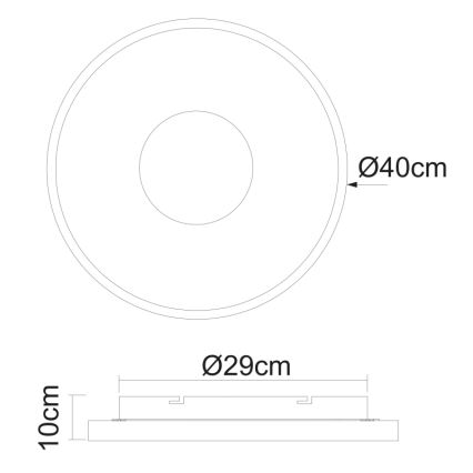 Globo - Plafón LED regulable LED/30W/230V 2700-6000K + control remoto