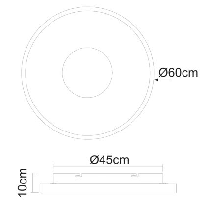 Globo - Plafón LED regulable LED/42W/230V 2700-6000K + control remoto