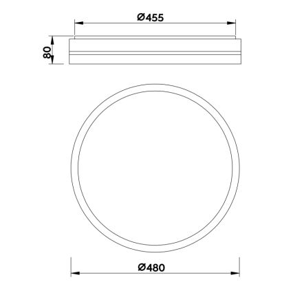 Globo - Plafón LED regulable LED/40W/230V 2700-6500K + control remoto