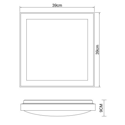 Globo 41764-24Q - Plafón LED BRUNO LED/24W/230V 3000/4500/6000K