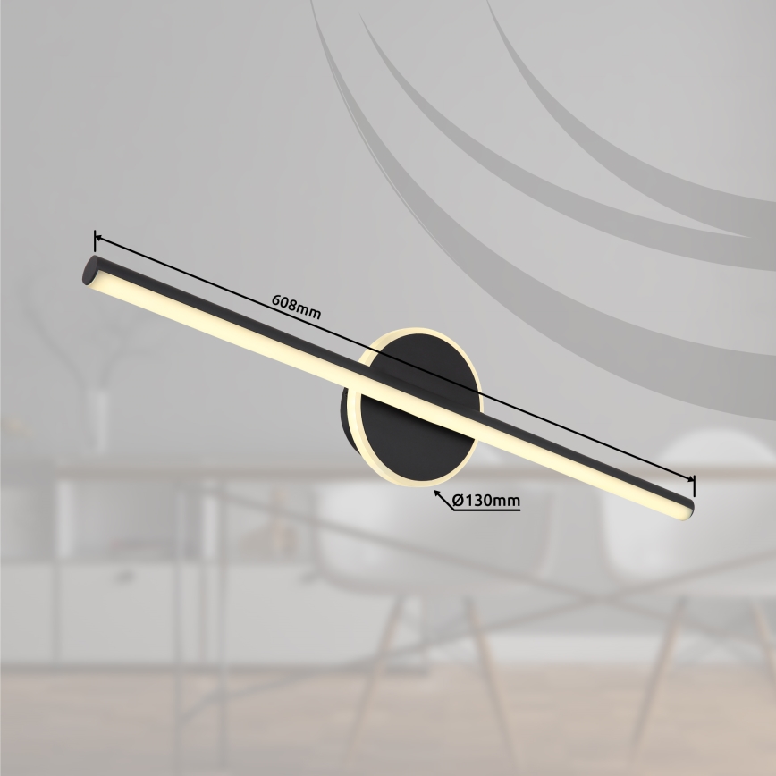 Globo - Iluminación LED para espejos de baño LED/10W/230V 60,8 cm IP44 negro