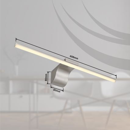 Globo - Iluminación LED para espejos de baño LED/10W/230V 60,8 cm IP44 cromo brillante