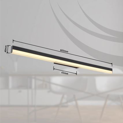 Globo - Aplique LED LED/18W/230V 3000/6000K 80 cm negro
