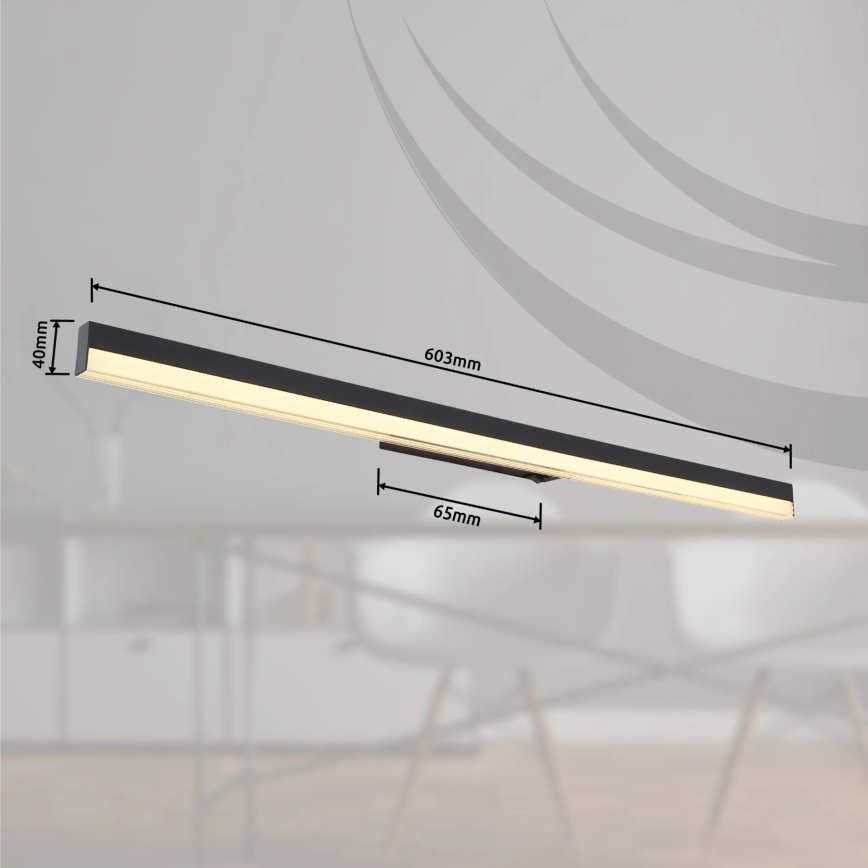 Globo - Aplique LED LED/18W/230V 3000/6000K 80 cm negro