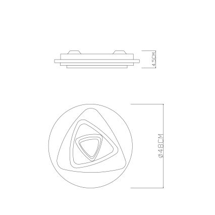 Globo - Plafón LED regulable LED/46W/230V 3000-6000K + control remoto