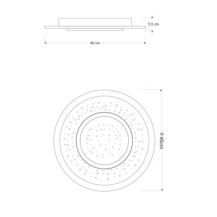 Globo - Plafón LED regulable LED/44W/230V 2700-6000K + CR