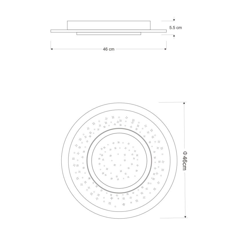 Globo - Plafón LED regulable LED/44W/230V 2700-6000K + CR