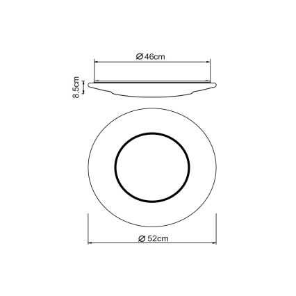 Globo - Plafón LED LED/24W/230V 3000/4500/6500K