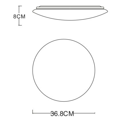 GLOBO - Plafón LED LED/24W/230V