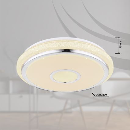 Globo - Plafón LED regulable LED/40W/230V 2700-6500K + control remoto