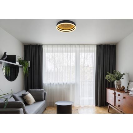 Globo - Plafón LED LED/24W/230V diá. 30 cm negro