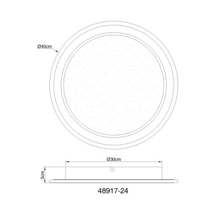 Globo - Plafón LED regulable LED/24W/230V 2700-6000K + control remoto