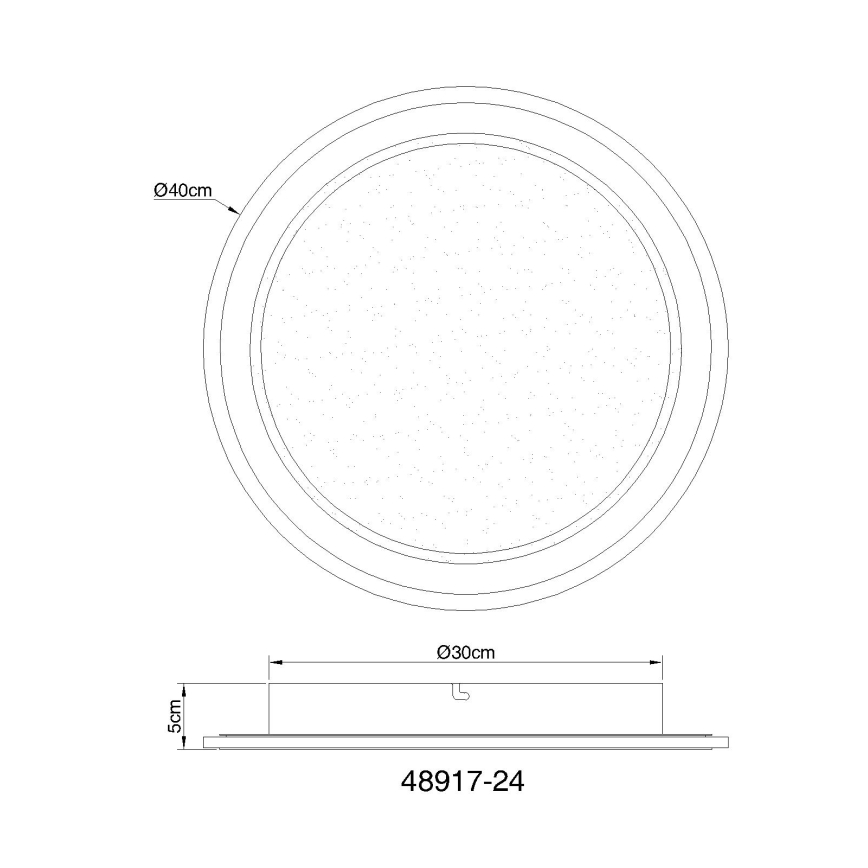 Globo - Plafón LED regulable LED/24W/230V 2700-6000K + control remoto