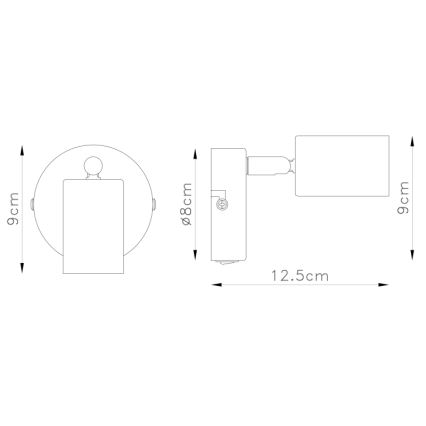 Globo - Foco de pared 1xE27/60W/230V