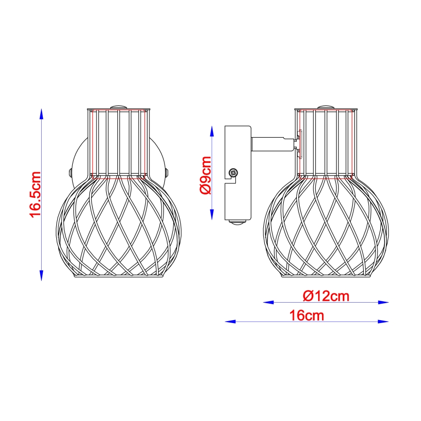 Globo - Foco de pared 1xE27/40W/230V