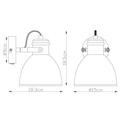 Globo - Foco de pared 1xE27/40W/230V