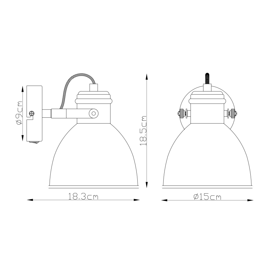 Globo - Foco de pared 1xE27/40W/230V