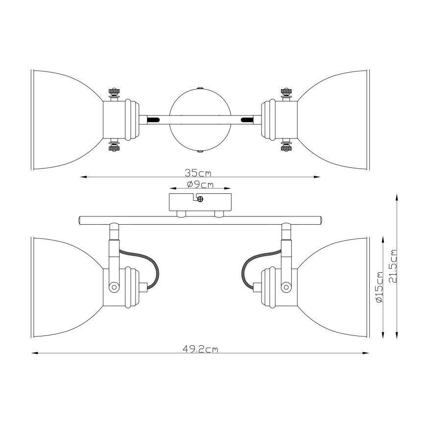 Globo - Foco 2xE27/40W/230V
