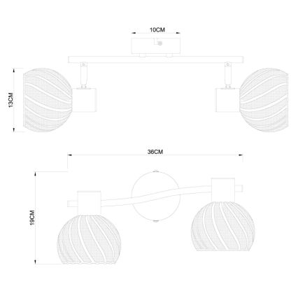 Globo - Foco 2xE27/40W/230V