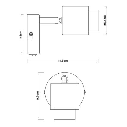 Globo - Foco de pared 1xE27/40W/230V