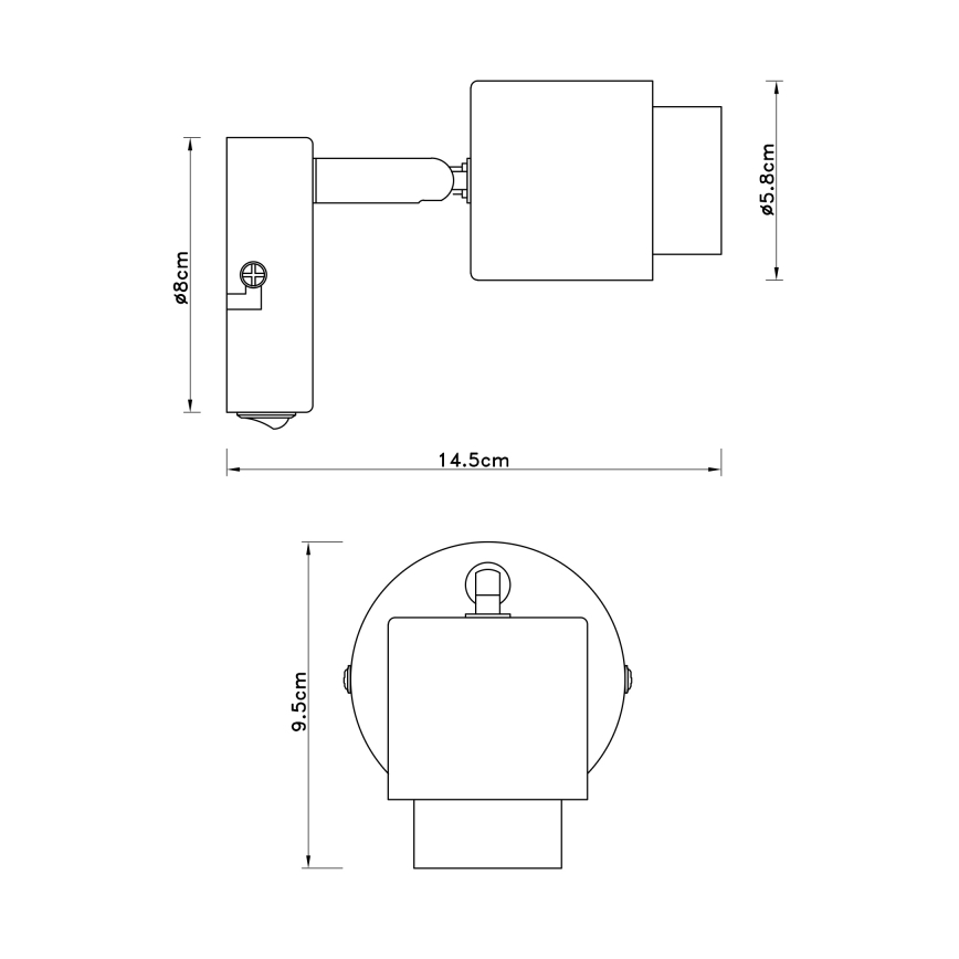 Globo - Foco de pared 1xE27/40W/230V
