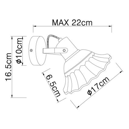 Globo - Foco de pared 1xE27/40W/230V